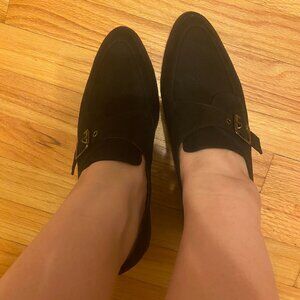 Black Mule Heeled Shoes Size 9 Great Condition Pre Owned